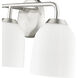 Norah 3 Light 22.8 inch Brushed Nickel Vanity Light Wall Light